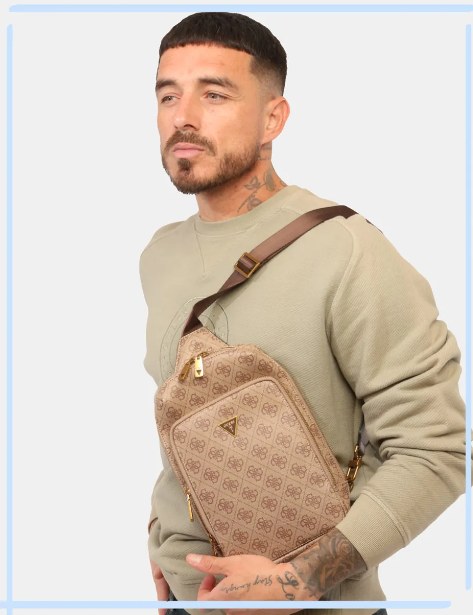 Tracolla Guess Marrone