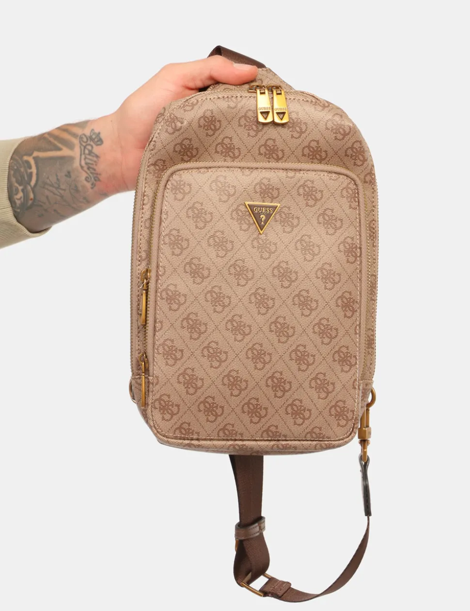 Tracolla Guess Marrone