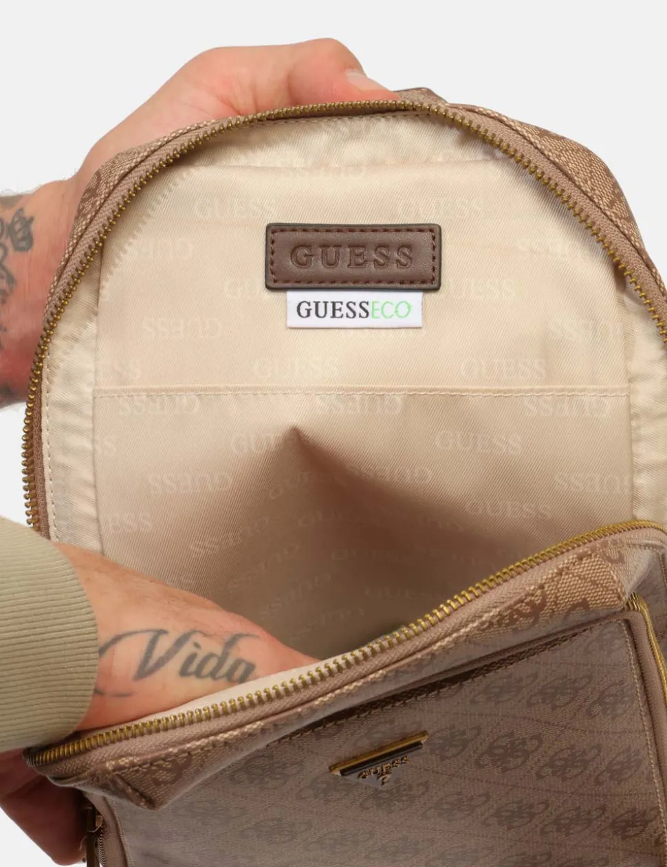 Tracolla Guess Marrone