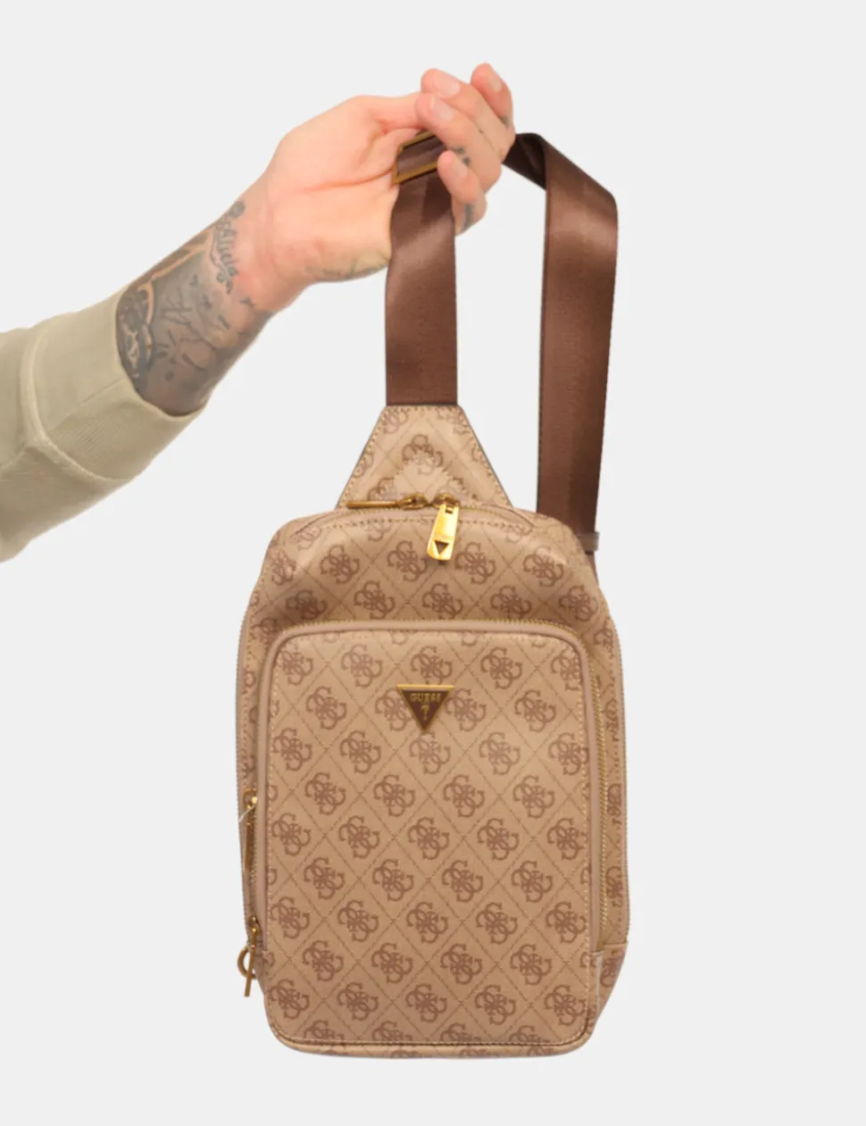 Tracolla Guess Marrone