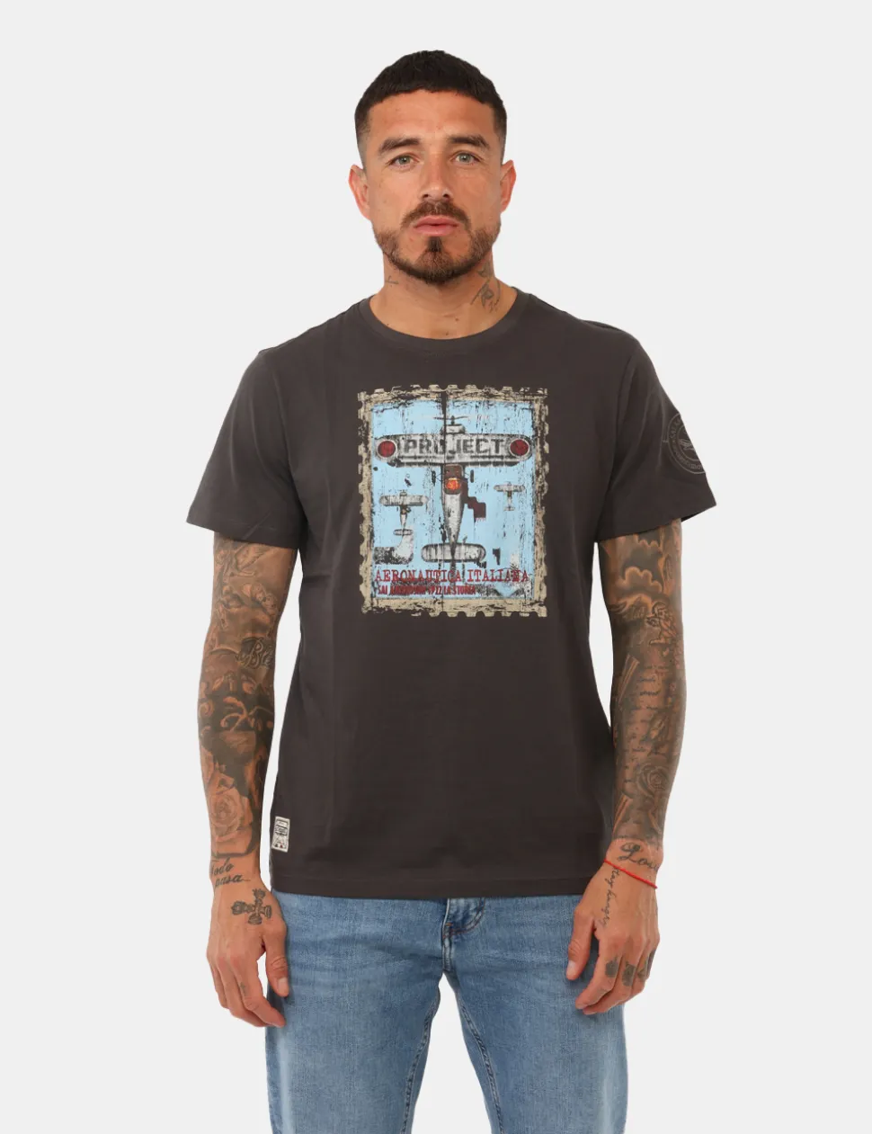 T-shirt Aeronautica Italiana Grigia
