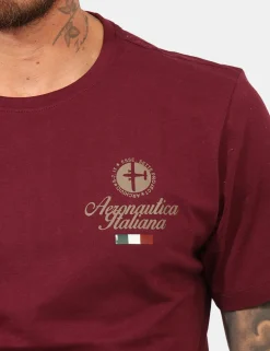 T-shirt Aeronautica Italiana Bordeaux