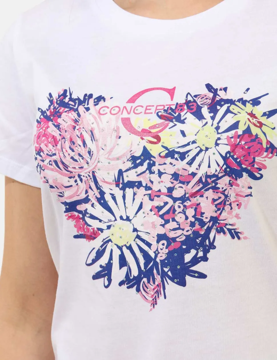 T-shirt Concept83 Bianco