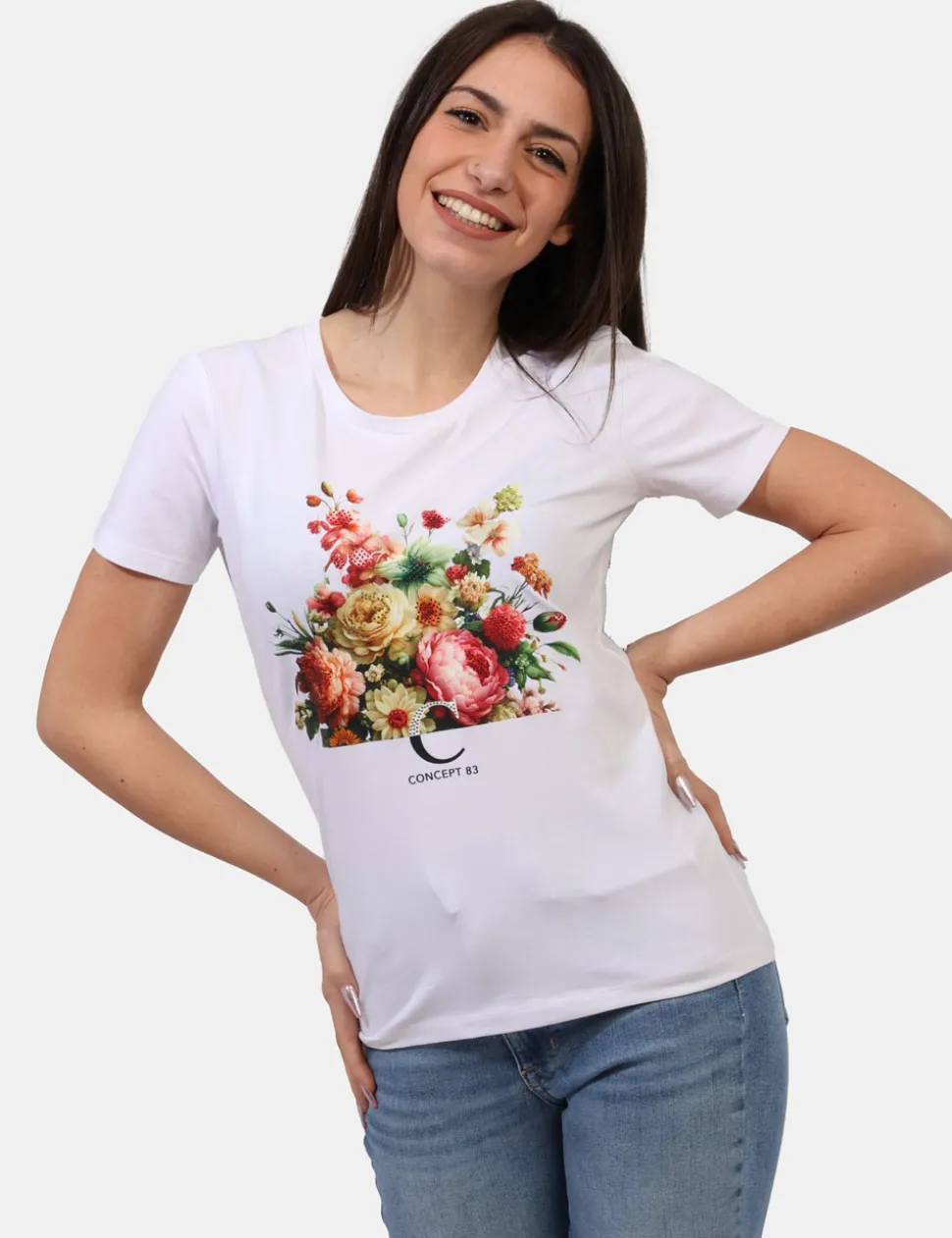 T-shirt Concept83 Bianco