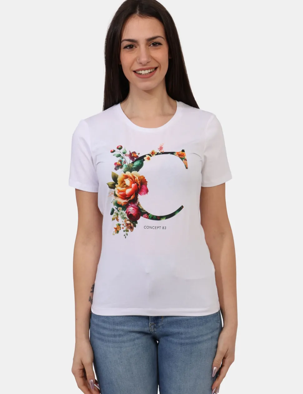 T-shirt Concept83 Bianco