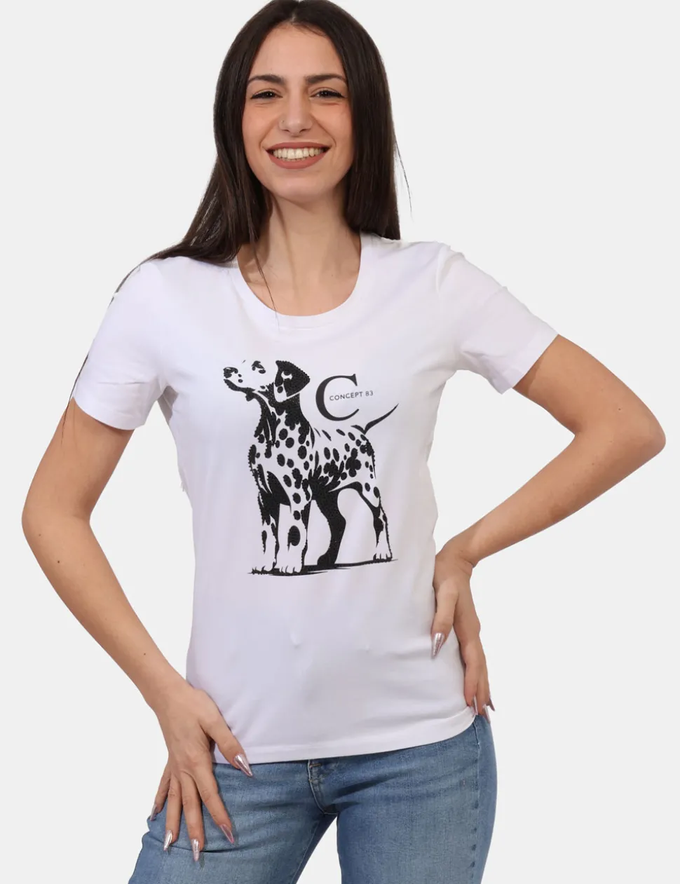T-shirt Concept83 Bianco