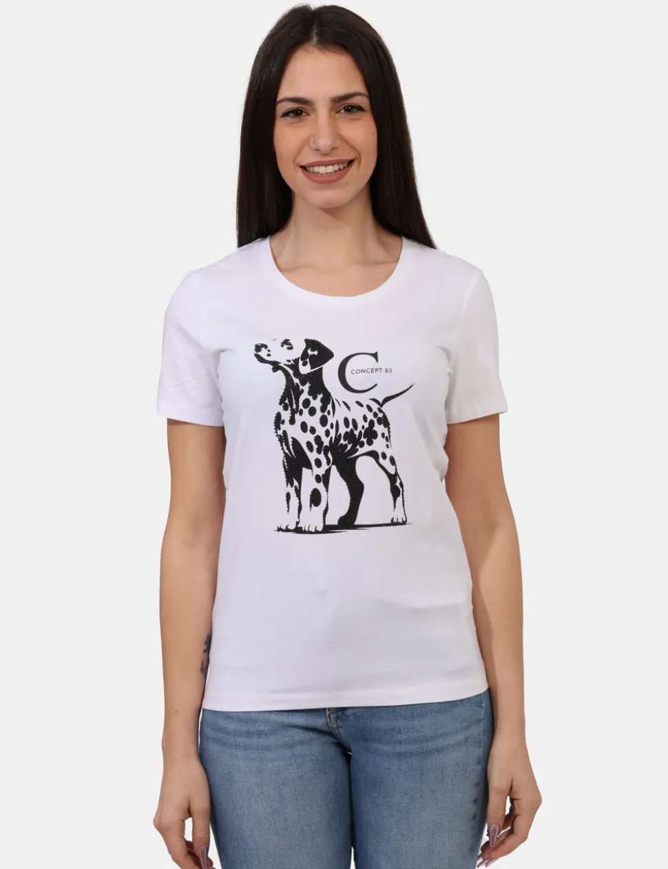 T-shirt Concept83 Bianco