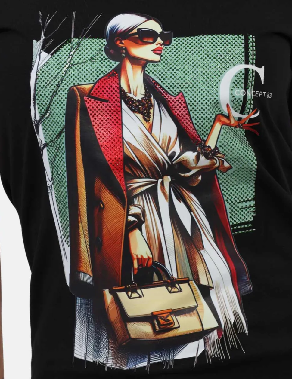 T-shirt Concept83 Nero