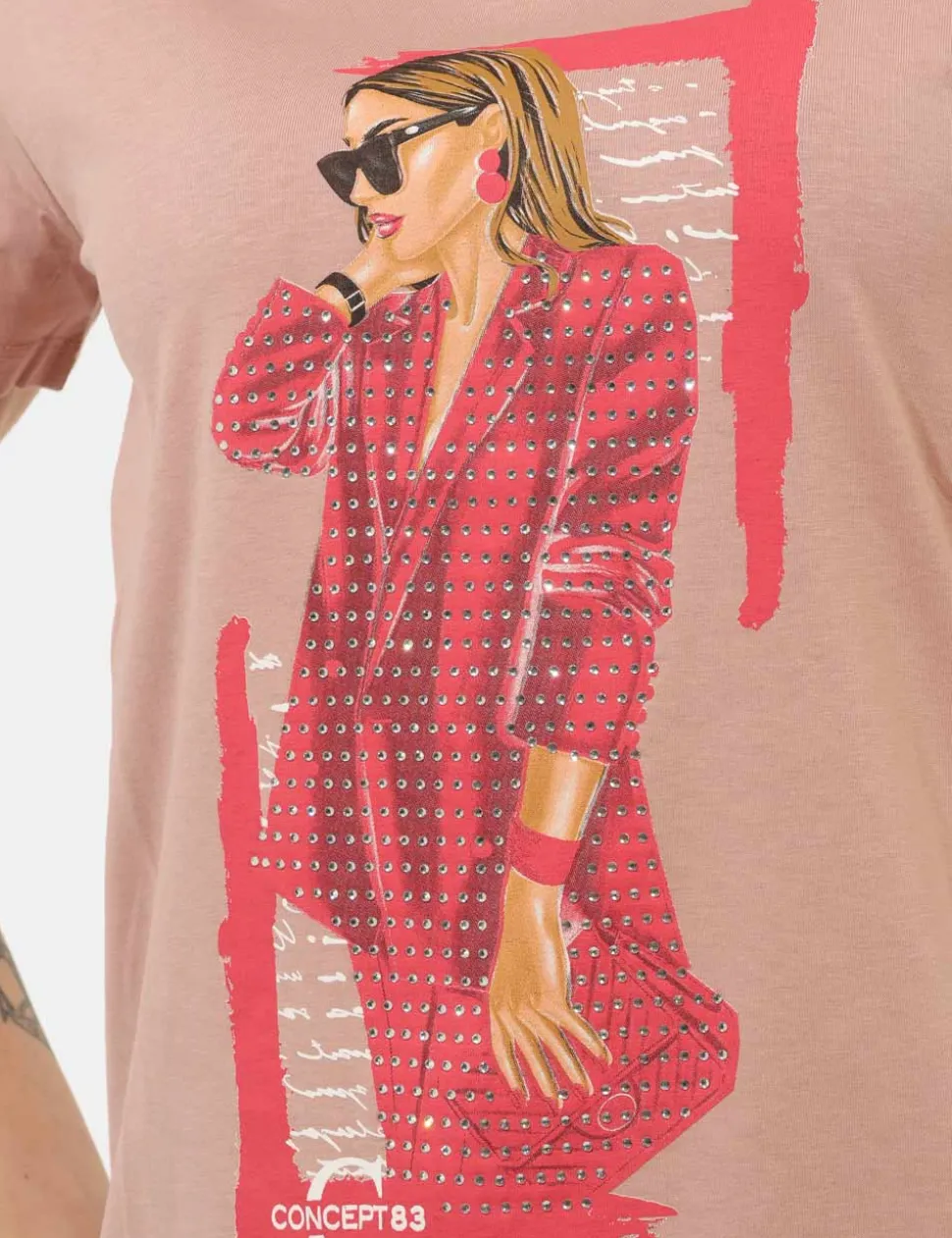 T-shirt Concept83 Rosa