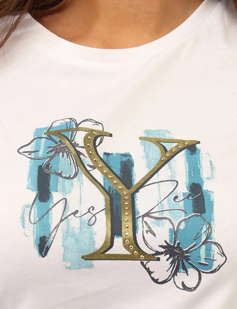 T-shirt Yes Zee Bianco