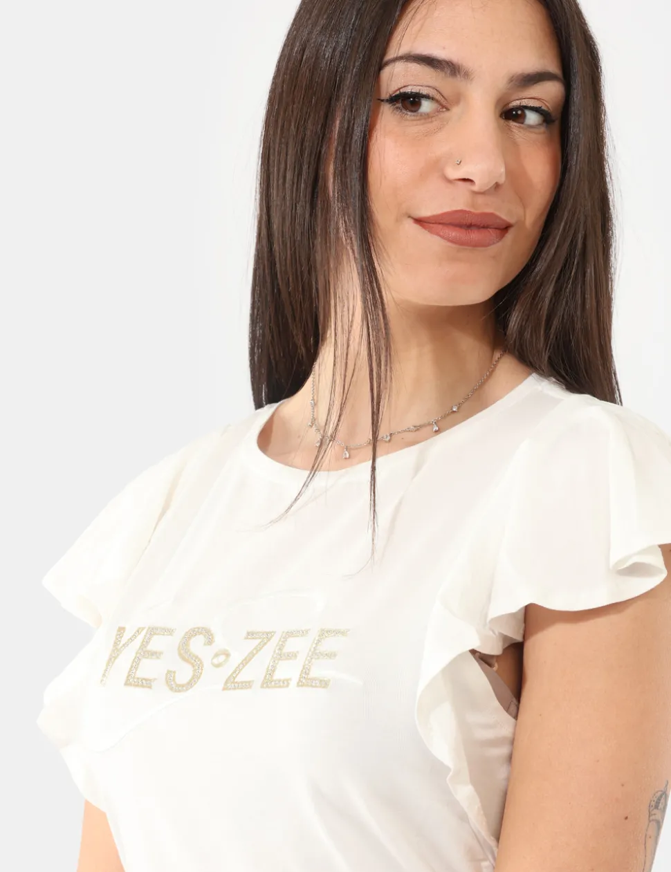 T-shirt Yes Zee Bianco