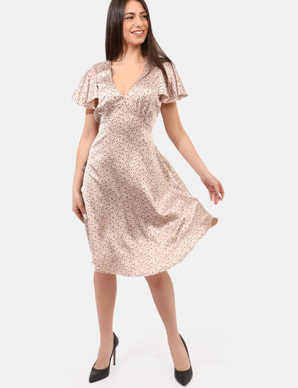 Vestito Materica Beige