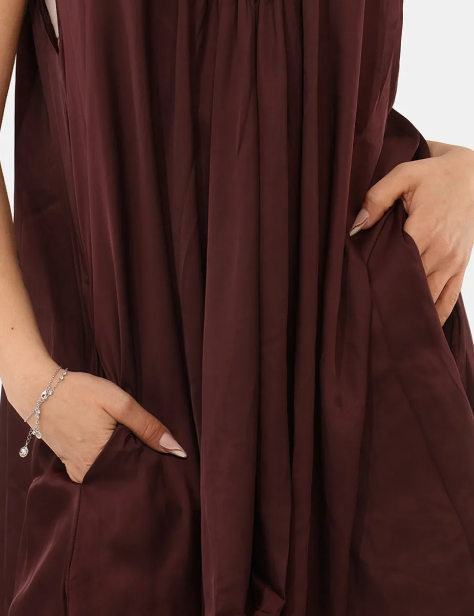 Vestito Via Delle Rose Bordeaux